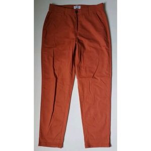 Curve Appeal Minimalist Pants Womens 2/26 Rust Red Orange Stretch Skinny Chico